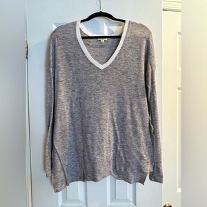 Wilfred Gray Sweater with White Accents